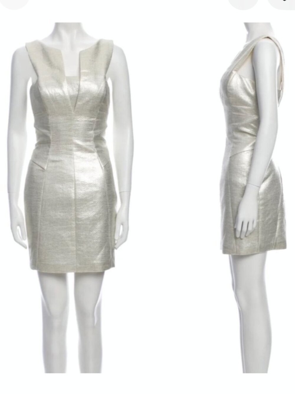 NWT (org. $625.00 ) Stunning Robert Rodriquez silver dress!